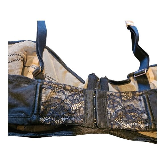 CACIQUE Delicate Lace with Cutouts Unlined Demi Bra - Size 36DDD - Picture 9 of 11